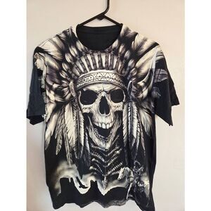 Vintage Y2K Indian Skull AOP Shirt